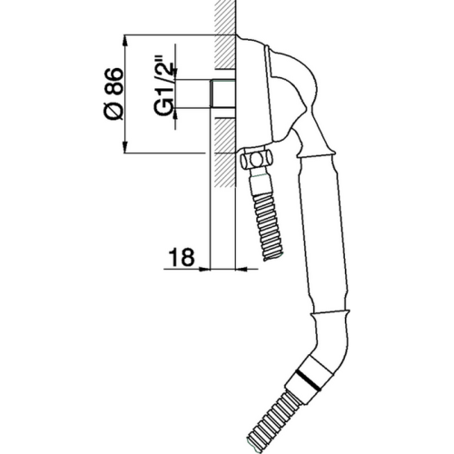 Душевой гарнитур Cisal Arcana Toscana TS00303027 Акция настенный бронза - фото 2