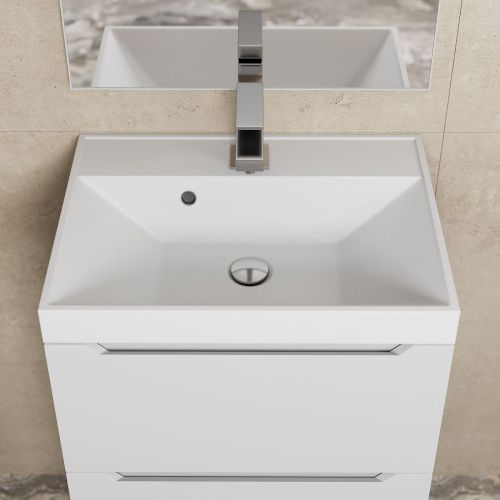 Раковина из искусственного камня Uperwood Classic 2911020335 50х30 полувстраиваемая цвет белый - фото 3