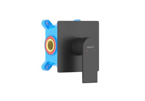 Смеситель для душа Aquatek ЛИРА AQ1466MB встраиваемый в стену черный - фото 2