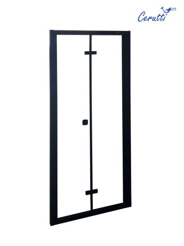 Душевая дверь Cerutti SPA BELLA D91B 90х195 стекло прозрачное профиль черный