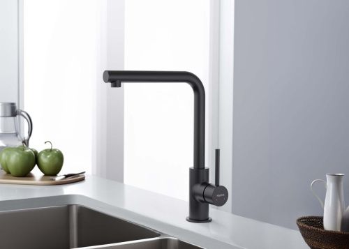 Смеситель для кухни Aquatek ЕВРОПА AQ1380MB на мойку черный - фото 3