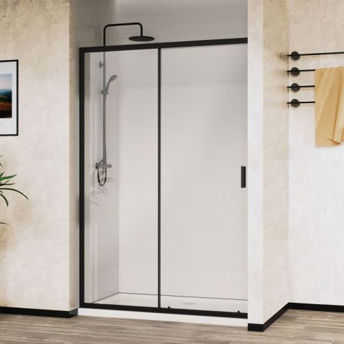 Душевая дверь Vincea City VDS-5CT140CLB 140х195 стекло прозрачное профиль черный - фото 2