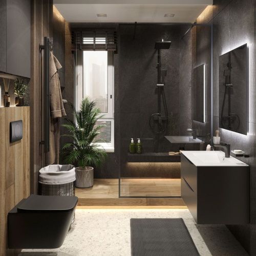 Верхний душ Bond Cube B02-9988 20х20 черный - фото 5