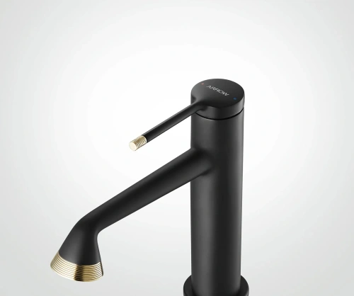 Смеситель Arrow AMP11855H на раковину черный - фото 4