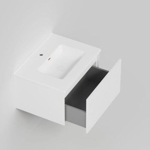Тумба под раковину La Fenice Terra FNC-01-TER-B-60 60х50 подвесная цвет белый - фото 2