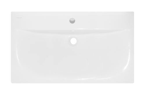 Раковина мебельная из сантехнического фарфора Sanita Luxe Breeze 80 WB.FN/Breeze/80-C/WHT.G/S1 80х50 накладная цвет белый - фото 3