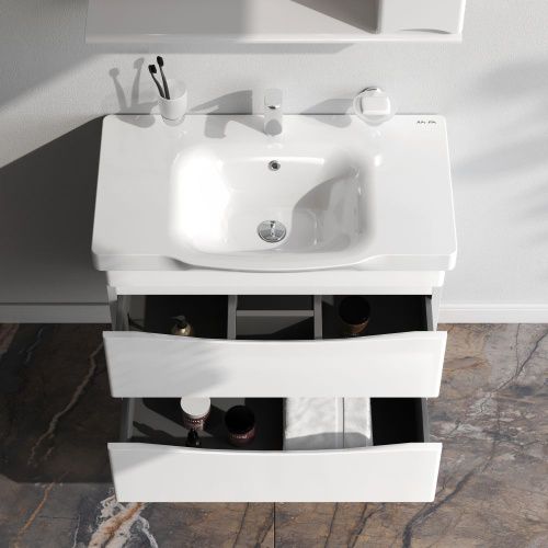 Тумба под раковину Am.Pm Like M80FHX0802WG 80х50 подвесная цвет белый - фото 3