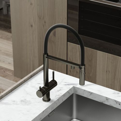 Смеситель для кухни Sancos Imola SC4010GG на мойку вороненая сталь - фото 4