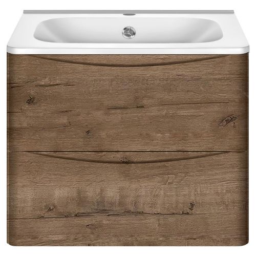 Тумба под раковину Vincea Paola VMC-2P600VO 60х50 подвесная цвет коричневый - фото 4