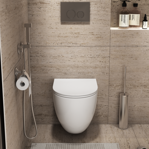 Унитаз подвесной Grossman Торнадо GR-4411SQC белый с сиденьем микролифт безободковый смыв торнадо - фото 3