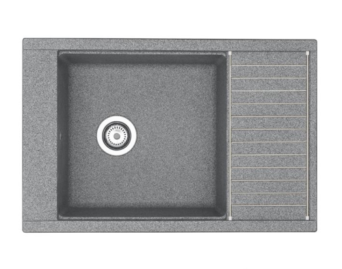 Кухонная мойка Aquaton Делия 1A715132DE230 80х50 цвет серый поверхность матовая