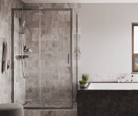 Душевая дверь Wasserkraft Main 41S 41S05 120х200 стекло прозрачное профиль хром