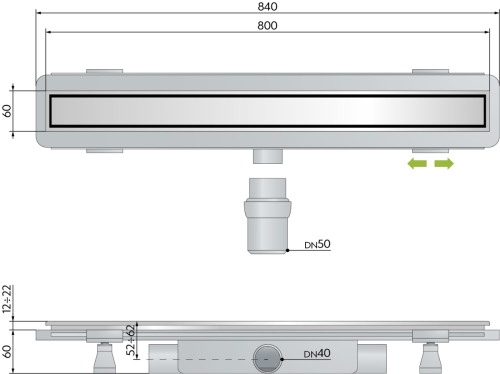 Душевой лоток OMP Tea Renova 5953.201.8.05 - фото 2