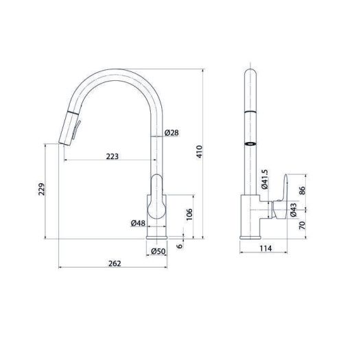 Смеситель для кухни IDDIS Cuba CUBSTP0i05 на мойку сталь - фото 5