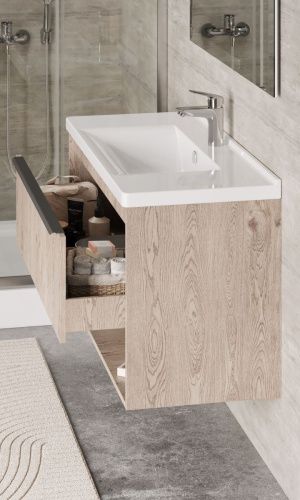 Раковина из сантехнического фарфора Santek Миранда WH302249 100х50 накладная цвет белый - фото 4