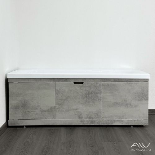 Экран под ванну Alavann Rita 170 см ALV0719004 фронтальный МДФ съемный/раздвижной серый - фото 4