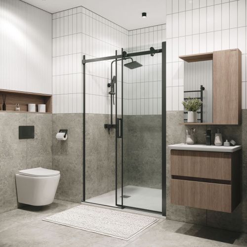 Душевая дверь Grossman Classic 100.K33.04.100.42.00 100х195 стекло прозрачное профиль графит - фото 5