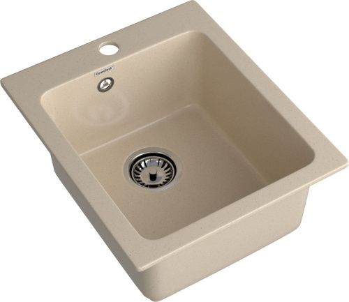 Кухонная мойка Granfest Praktik P-505 кашемир 50х45 цвет бежевый поверхность матовая - фото 2