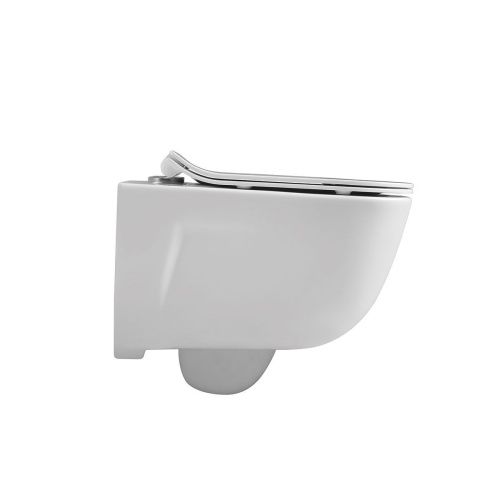 Унитаз подвесной Vincea Idea VT1-33 белый с сиденьем микролифт безободковый душевой смыв - фото 3