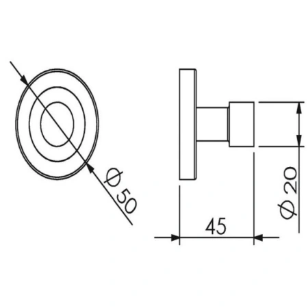 Крючок одинарный Langberger BURANO 11031A