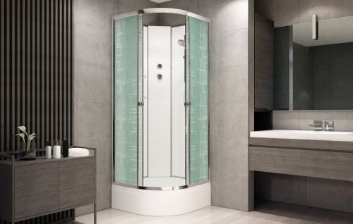 Душевая кабина AvaCan EM2790N 90х90 четверть круга без крыши ориентация универсальная - фото 2
