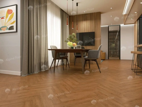 SPC ламинат Alpine Floor Parquet Light ECO 13-32 MC Дуб Селена толщина 0.4 см 43 класс 600х125 - фото 3