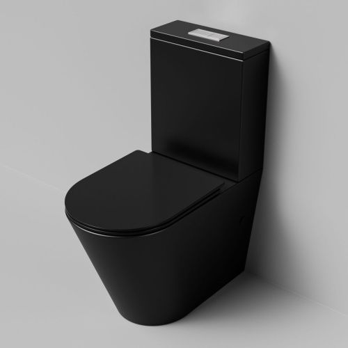 Унитаз напольный с бачком Grossman Торнадо GR-4458BMSQ черный с сиденьем микролифт безободковый смыв торнадо - фото 4