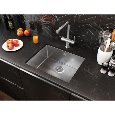 Кухонная мойка Grandex Aqua 501136 55х45 цвет серый поверхность матовая