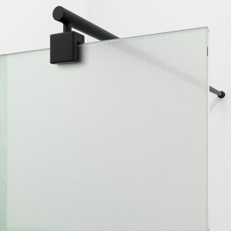 Душевая перегородка Wasserkraft Rur 30W 30W46MB-TXG 110х200 стекло текстурное профиль черный