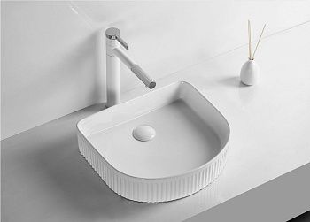 Раковина из сантехнического фарфора Cerutti SPA CR8011 40х40 накладная цвет белый без отверстий под смеситель