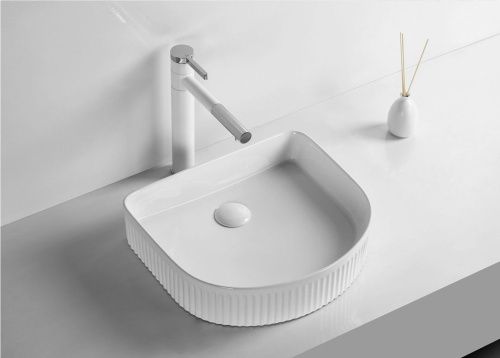 Раковина из сантехнического фарфора Cerutti SPA CR8011 40х40 накладная цвет белый без отверстий под смеситель