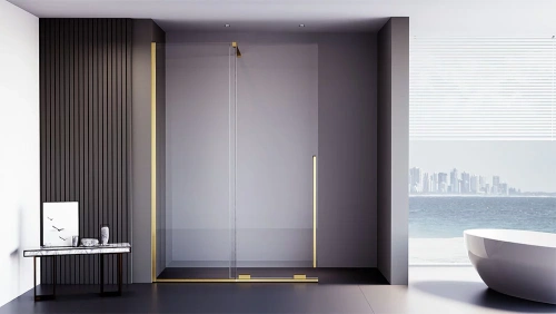 Душевая перегородка Veconi Premium Trento PTDW-50G-130-01-C4 130х200 стекло прозрачное профиль золото