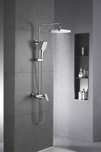 Душевая стойка Rose R1836 настенная цвет хром - фото 4