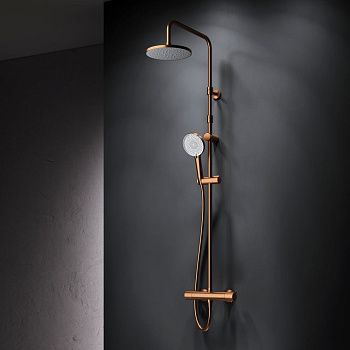 Душевая стойка Am.Pm X-Joy F0785A444 настенная цвет золото с термостатом