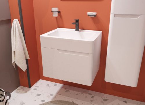 Тумба с раковиной Эстет Kare Luxe ФР-00007077 60х50 подвесная цвет белый - фото 4