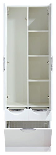 Шкаф-пенал Misty Орхидея П-Жас05060-011К2Я 60х200 напольный цвет белый - фото 3