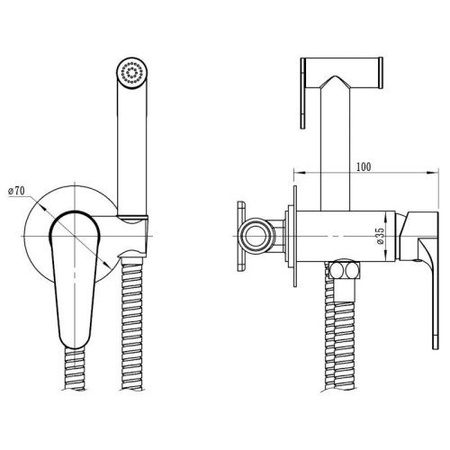Гигиенический душ со смесителем Esko KZSMH хром - фото 3