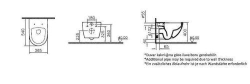 Чаша унитаза подвесная Vitra Sento 7748B003-0075 цвет белый без сиденья безободковая каскадный смыв - фото 3