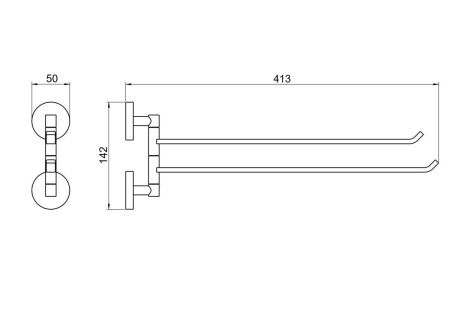 Полотенцедержатель Aquatek БЕТТА AQ4613MB