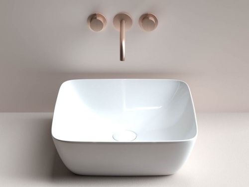 Раковина из сантехнического фарфора Ceramica Nova FORM CN2002 40х40 накладная цвет белый - фото 4