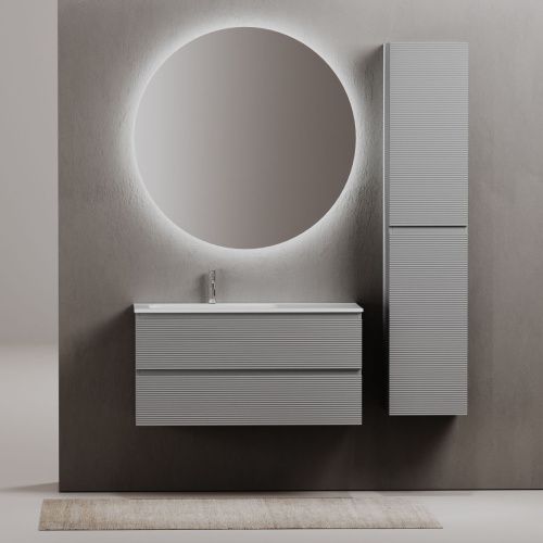 Тумба под раковину Sancos FOLK FL100LES 100х40 подвесная цвет серый - фото 2