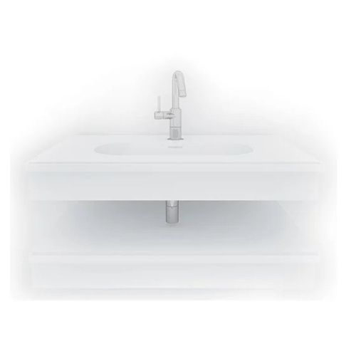 Раковина из искусственного камня MonteBianco Loreto Sesto 13217 60х30 встраиваемая цвет белый без отверстий под смеситель - фото 2