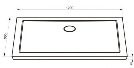 Душевой поддон акриловый Bravat Type-S1 P1812A 120х80 белый