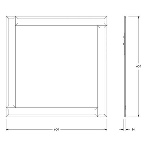 Зеркало Evoform Style BY 0805 60х60 подвесное - фото 2