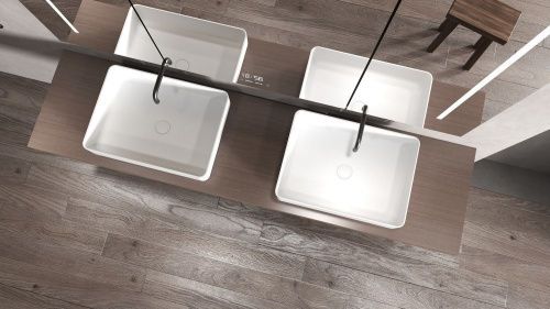 Раковина из искусственного камня Abber Stein AS2629 60х40 накладная цвет белый без отверстий под смеситель - фото 2