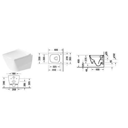 Чаша унитаза подвесная Duravit Viu 2573090000 цвет белый без сиденья безободковая - фото 2