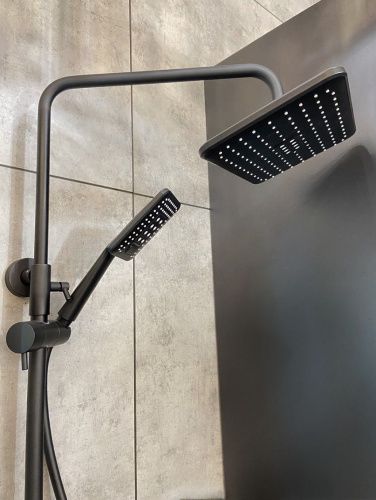 Душевая стойка AltroBagno Lamberto AltroBagnoLamberto030418MB настенная цвет черный - фото 5