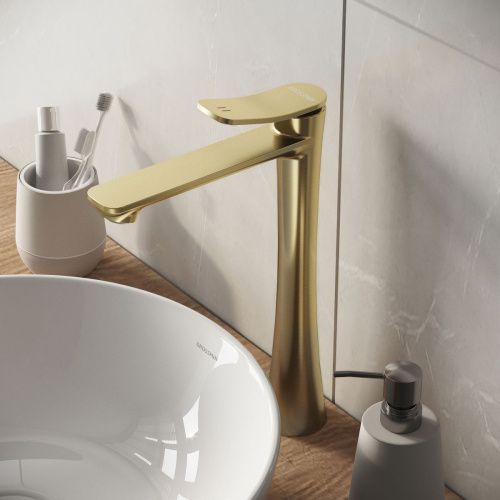 Смеситель Grossman Advans 520.K35.09.320 на раковину золото - фото 4