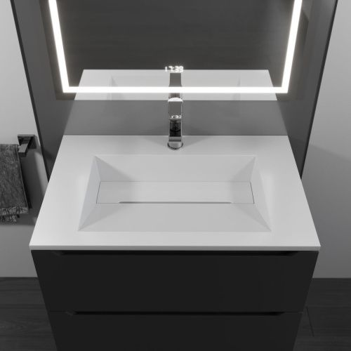 Тумба с раковиной Uperwood Tanos-Next 2900000093 70х50 цвет черный - фото 4