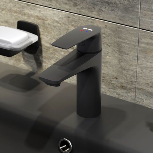 Комплект мебели: тумба с раковиной + смеситель + зеркало + аксессуары Am.Pm Gem BK90GM 60х40 подвесной цвет черный - фото 5